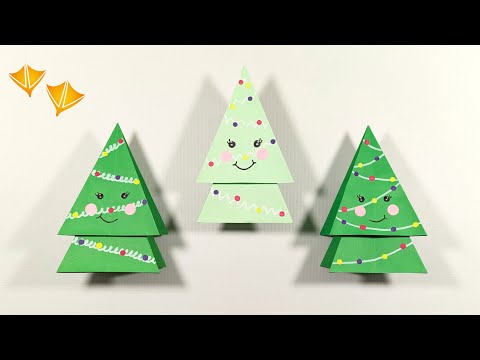 Милі ялинки з паперу своїми руками 🎄 Новорічні саморобки для дітей та дорослих