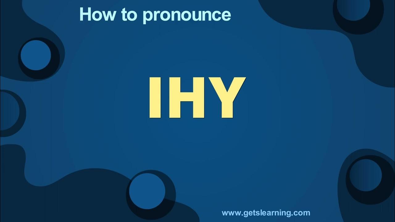 How to pronounce IHY Coda meaning in English correctly YouTube