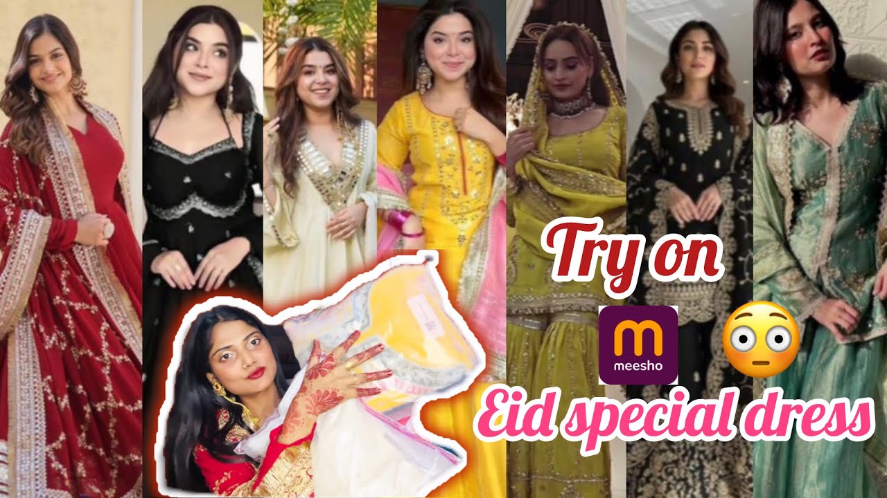 Huge MEESHO Pakistani Suit Haul for Eid Celebrity Style Zari Embroidery Kurta Sets #meesho #ytshorts