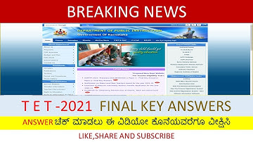 TET-2021 FINAL KEY ANSWERS