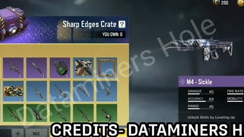 Call Of Duty Mobile| Upcoming New Sharp Edge Crate And M4 Sickle Gameplay