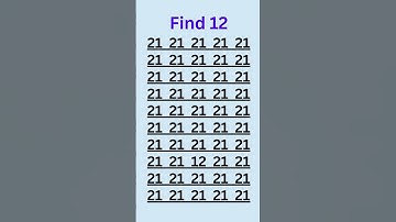 can you find 12 in 5 seconds? #wordpuzzlegame #game #mathematics #mindbendingquiz #puzzle