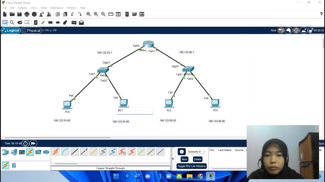 Konfigurasi 1 Router 2 Switch 4 PC Packet Tracer Cisco (Ridha ...