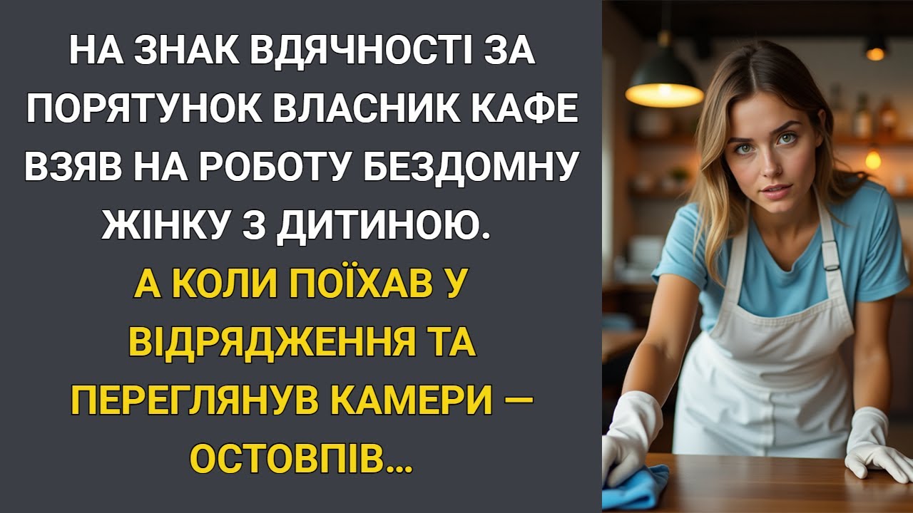 На знак вдячності за порятунок власник кафе взяв на роботу бездомну жінку з дитиною… А коли...