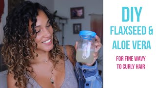 DIY Leave-in For Curly Hair - Aloe + Flaxseed Gel