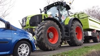 CRASH Claas Axion 950 vs twingo, MAISERNTE Unfall, AGRIbumper tractorbumper Unterfahrschutz