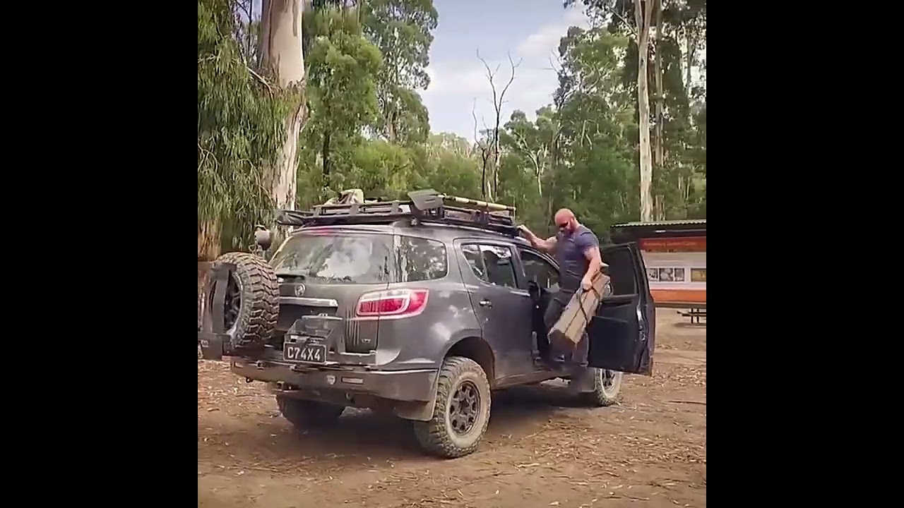 Caer dobrável rack de teto do carro passo porta do carro trava universal