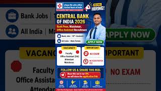 Central Bank of India is Hiring. #centralbank #jobsearch #jobseekers #employment #employertips