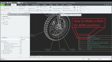 Creo Drawing tutorial: How to Make a Dash for BOM positions