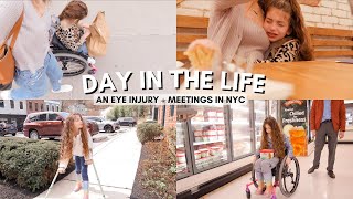 day in our life with Abby's cp: shopping, an eye injury, + NYC work day | AmazingAbigailGrace