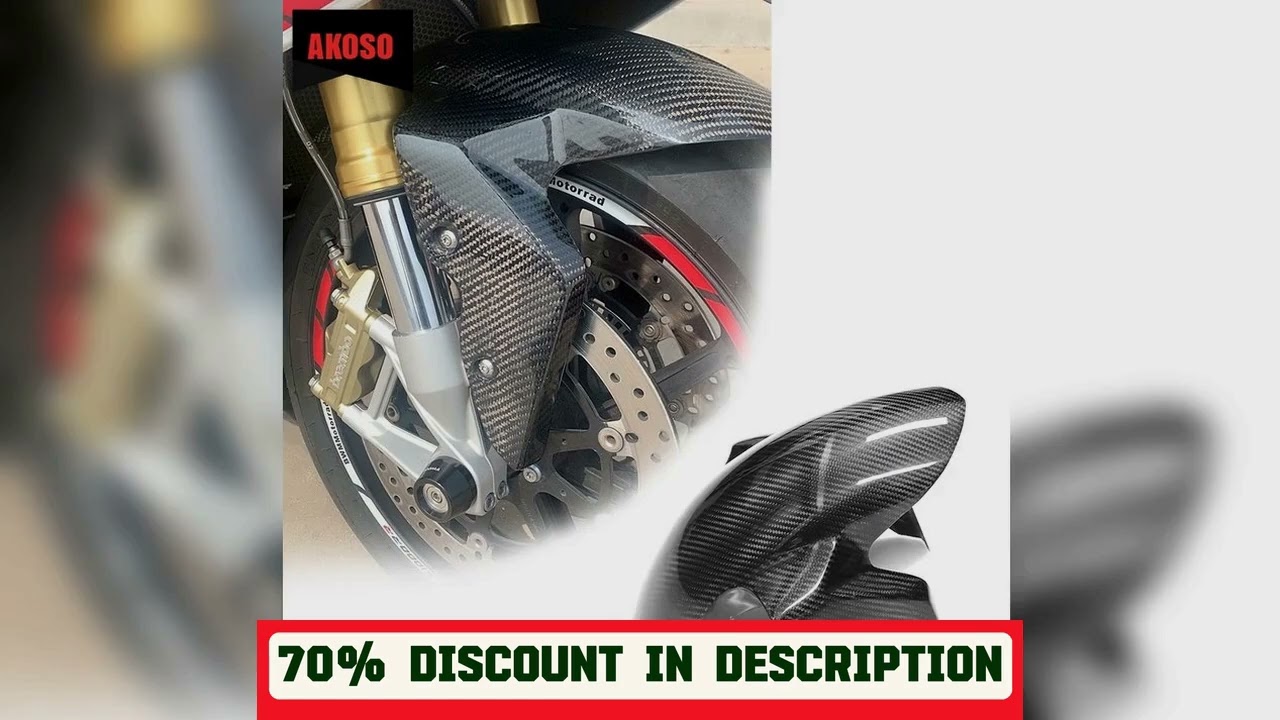 A must-have product! 100% Dry Full Carbon Fiber Motorcycle Modified Front Fender Hugger Mudguard C