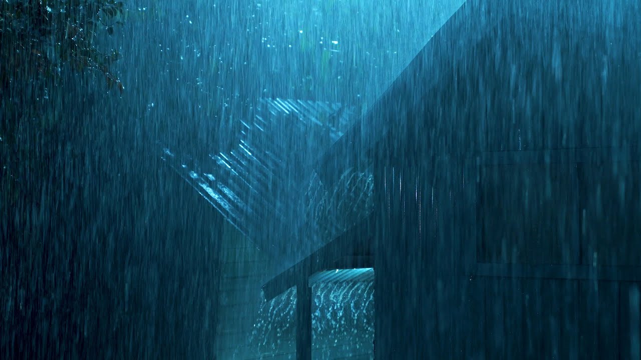 99% ВАС БЫСТРО ЗАСНЕТ | Сильный проливной дождь и сильный гром на ферме | Дождь 10 часов