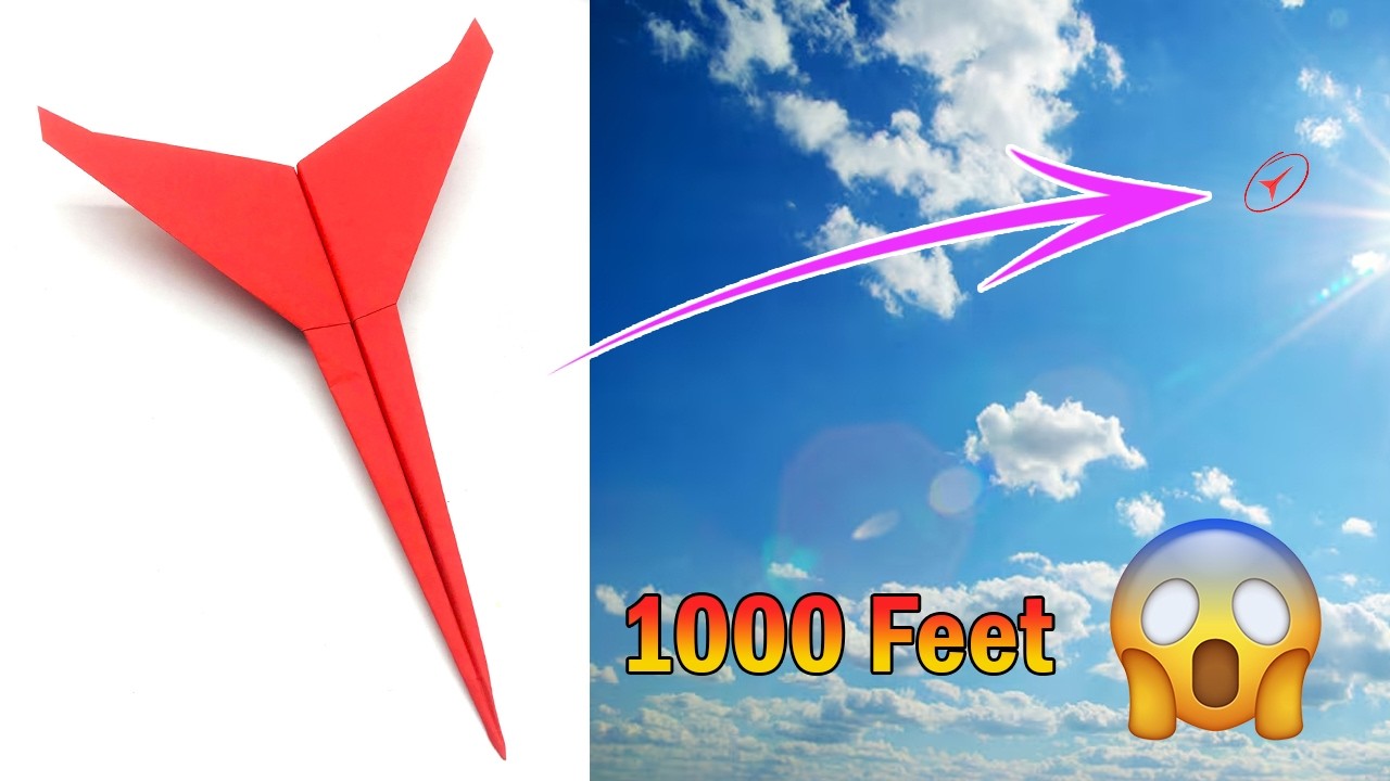 How to Make a BEST Paper Airplane that Flies Far 1000 Feet | WORLD ...