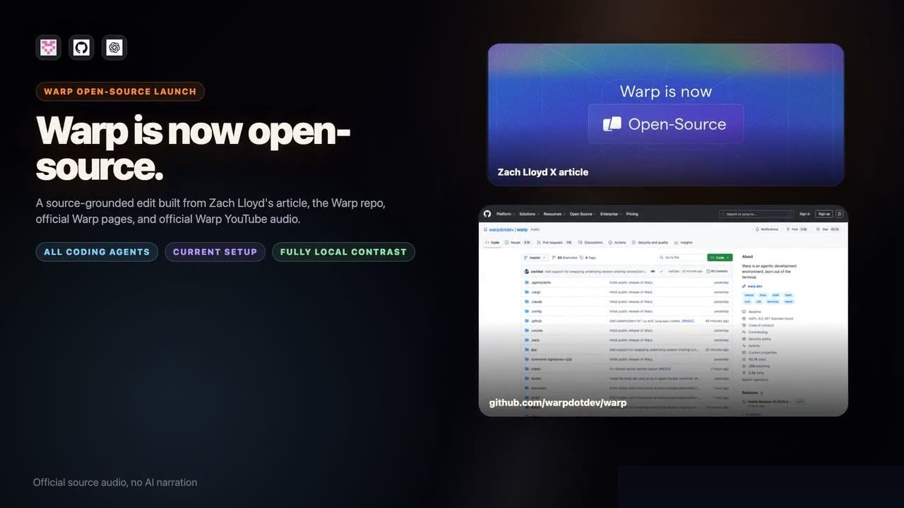 Warp Is Now Open-Source: What Actually Changed - YouTube