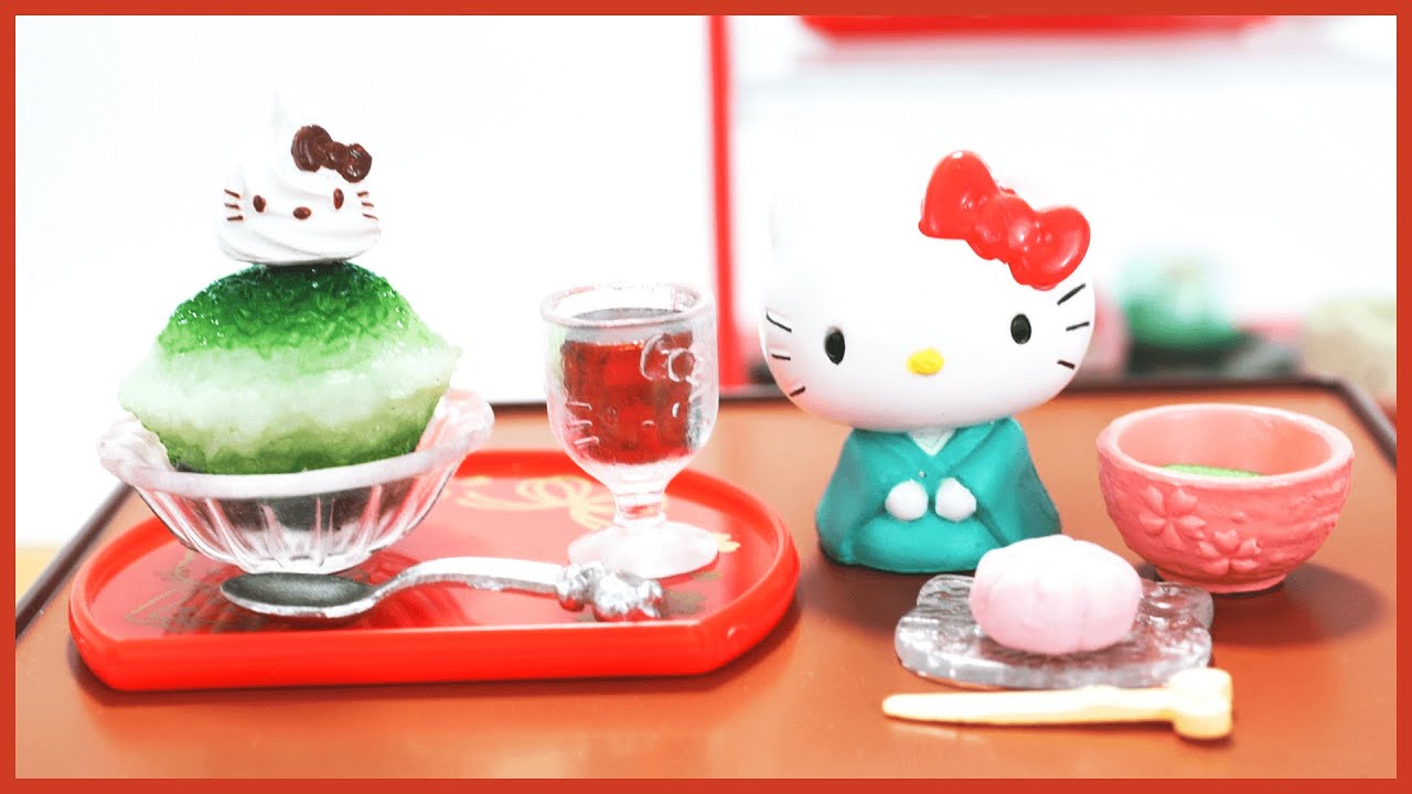 Re-ment Hello Kitty Japanese Sweets / ハローキティ 和菓子 - YouTube
