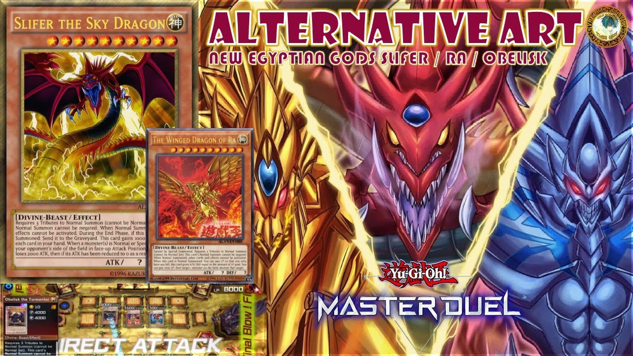 Slifer the Sky Dragon Deck NEW UPDATE ALTERNATIVE ART EGYPTIAN GOD  ANIMATIONS [Yugioh MASTER DUEL]