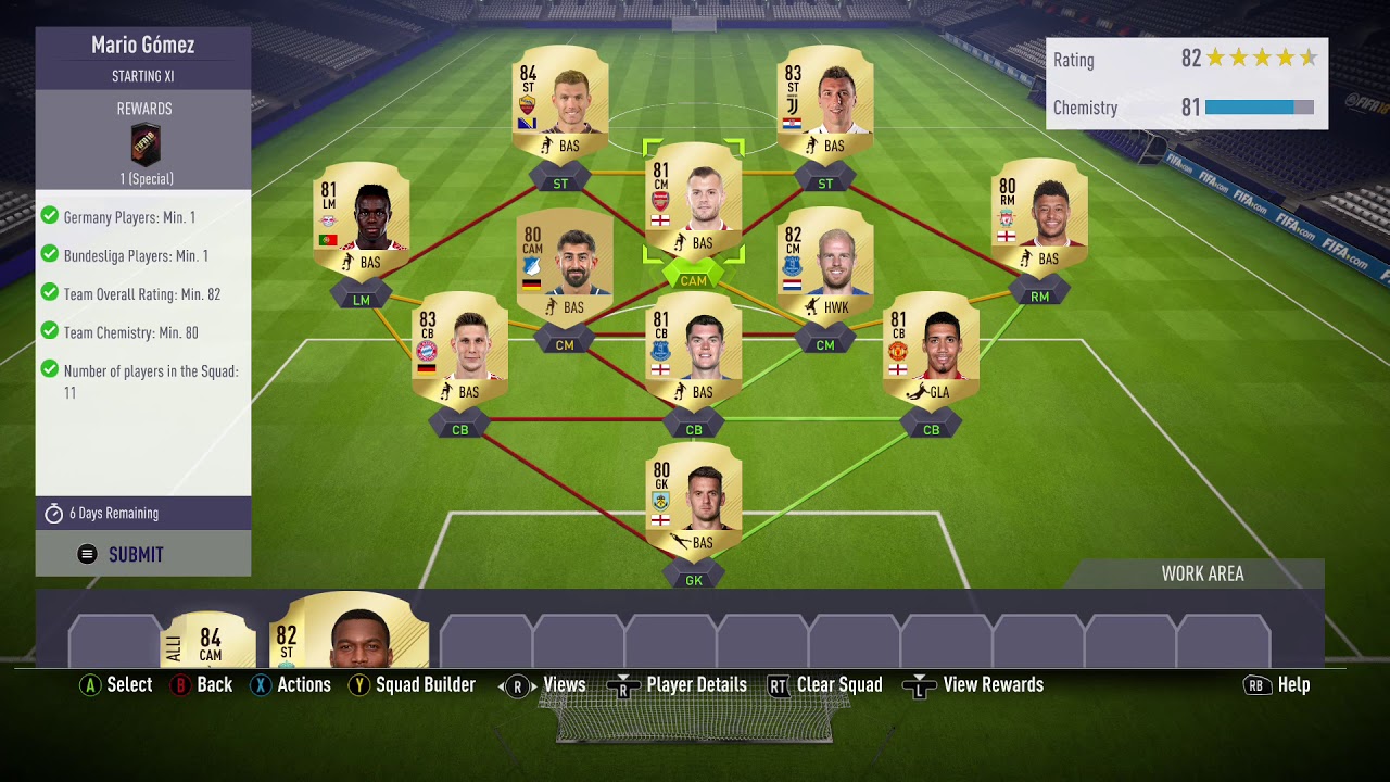 FIFA 18 SBC Mario Gomez Path To Glory