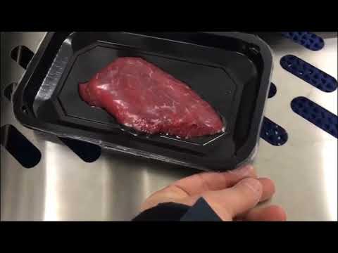 Confezionamento Skin di carne fresca su termosigillatrice automatica ReeEco. thumbnail