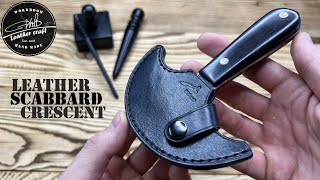 Making a leather scabbard for crescent saddlery knife by #wildleathercraft