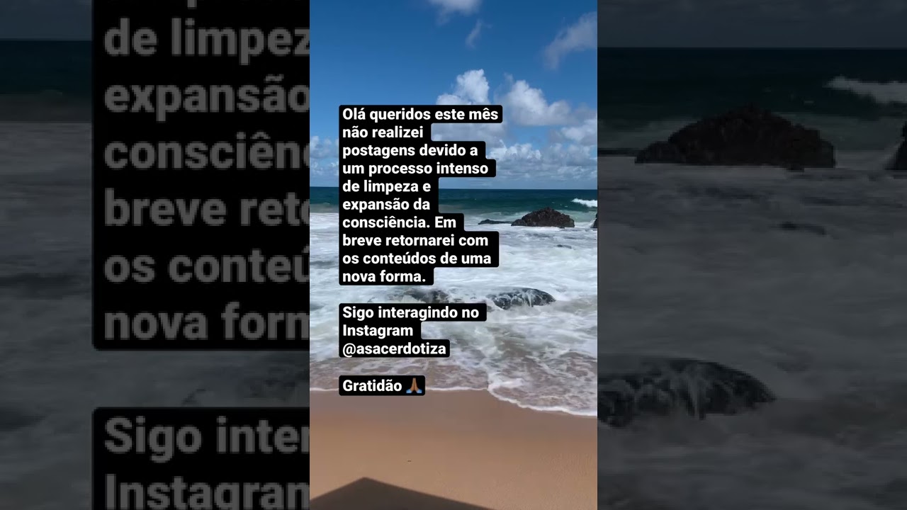 Recado para vocês. ✨