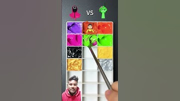 Squid game vs sprunkl guess the mixed colors #squidgame #sprunki #satisfying #colormixing