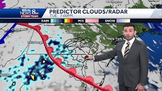 Mostly cloudy and mild overnight, rain chances increase this week in south-central Pennsylvania