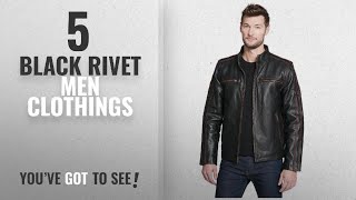 Top 10 Black Rivet Men Clothings [ Winter 2018 ]: Black Rivet Mens Antique Leather Cycle Jacket M