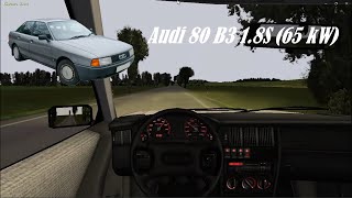 1989 Audi 80 B3 1.8S (88 HP) Test Drive #5 on Racer 065