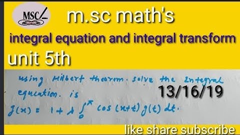 m.sc maths final// I.T and I.E.//UNIT 5TH  IMPORTANT QUESTIONS