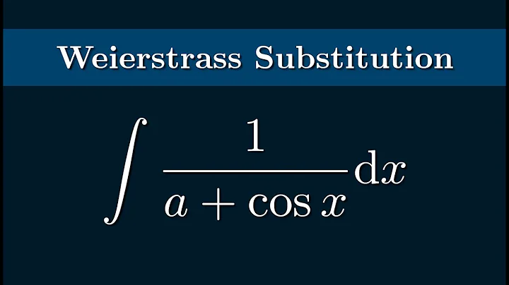 The Integral of 1/(a+cos(x)) Using Weierstrass Substitution