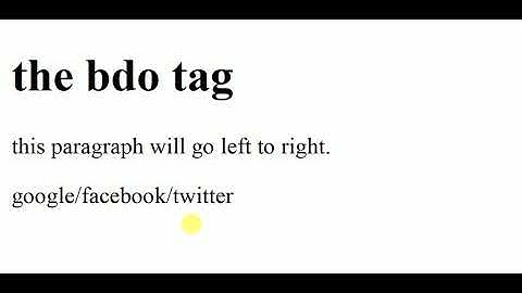 The HTML bdo tag ! word turn to HTML=LMTH #coding #htmltags #html #html5 #htmltutorial