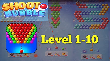 Shoot Bubble Pop Bubbles All Levels 1-10 Gameplay Walkthrough Solution
