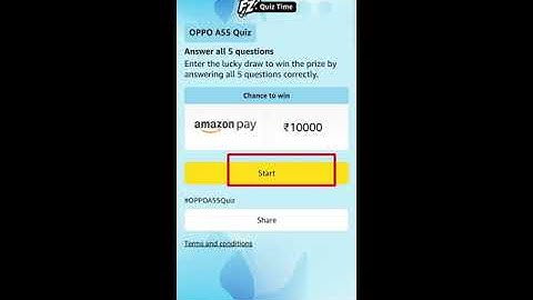 OPPO A55 QUIZ QUESTIONS ANSWERS | AMAZON QUIZ OPPO A55