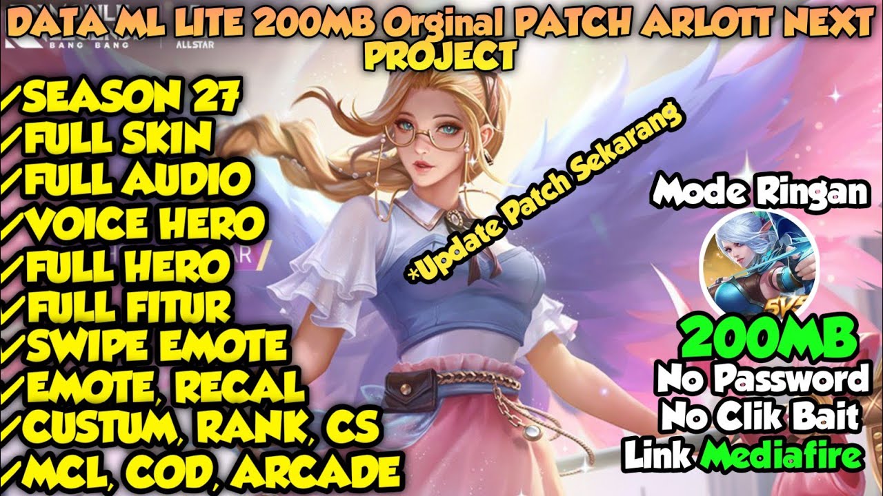 Data Ml Lite 200MB Update Terbaru Ori Alrott No Password | Ml Lite ...
