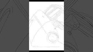 Sketching the Flying Ford Anglia #shorts #shortsart #digitalpaintingprocess #harrypotterfanart