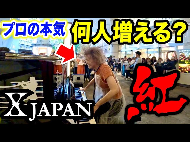 検証してみた】XJAPAN『紅』をプロが本気で弾いたら横須賀駅で何人