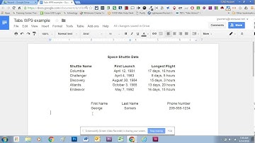 Managing Tabs and Tab Stops in Google Docs