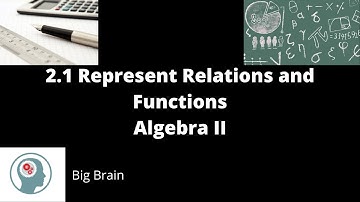 2.1: Represent Relations and Functions | Algebra II
