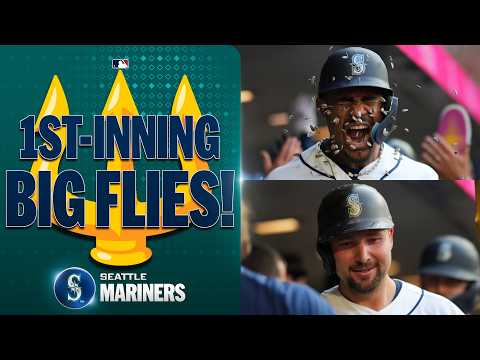 Julio Rodríguez and Cal Raleigh mash FIRST-INNING HOMERS for the Mariners! 🔱💪 | MLB Highlights