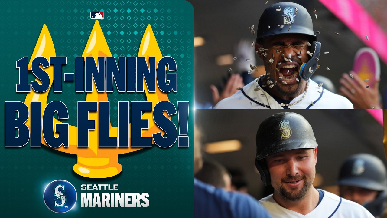 Julio Rodríguez and Cal Raleigh mash FIRST-INNING HOMERS for the Mariners! 🔱💪 | MLB Highlights