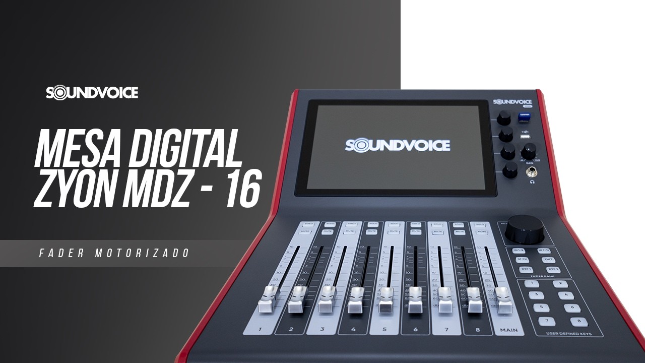 SOUNDVOICE ZYON MDZ-16: Faders Motorizados | Análise Técnica