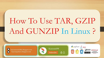 How To Use TAR, GZIP And GUNZIP In Linux ? #linux