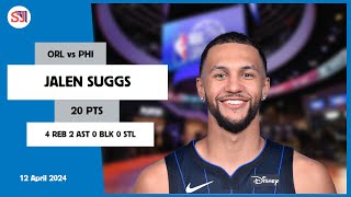JALEN SUGGS 20 PTS 4 REB 2 AST 0 BLK 0 STL | vs PHI 12 Apr 23-24 ORL Player Highlights