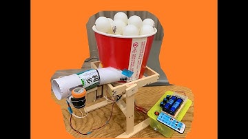 Arduino-based homemade table tennis robot. DIY桌球自動發球機