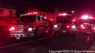 Apparatus Leaving Shartlesville's 20th Annual Lights & Sirens Parade - 2019