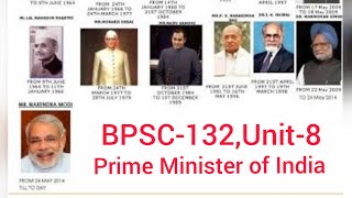 BPSC-132,Unit-8,Prime Minister of India