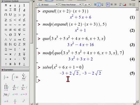 Polynome über Restklassenkörpern in Maple
