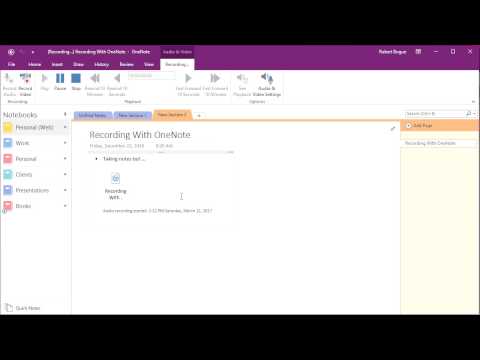 Quick Tip: Microsoft OneNote: Audio Recording