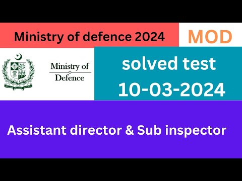 Mod Sub Inspector MOD Assistant director & sub Inspector Test | MOD AD & SI test held on ...