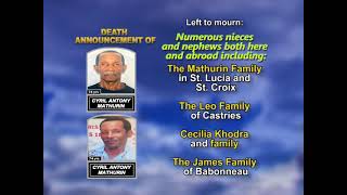 Cyril Antony Mathurin ~ Long Obituary